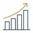 Growth chart icon representing monthly financial reports