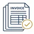 Invoice checkmark icon representing transaction categorization